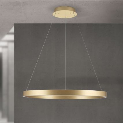 Lampada a sospensione LED dimmerabile a cavo KOLK LED/80W/230V 2700/3000/4000K diam. 80 cm oro