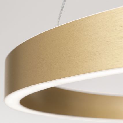Lampada a sospensione LED dimmerabile a cavo KOLK LED/80W/230V 2700/3000/4000K diam. 80 cm oro