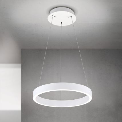 Lampadario LED dimmerabile a sospensione su cavo KOLK LED/40W/230V 2700/3000/4000K Ø 40 cm bianco