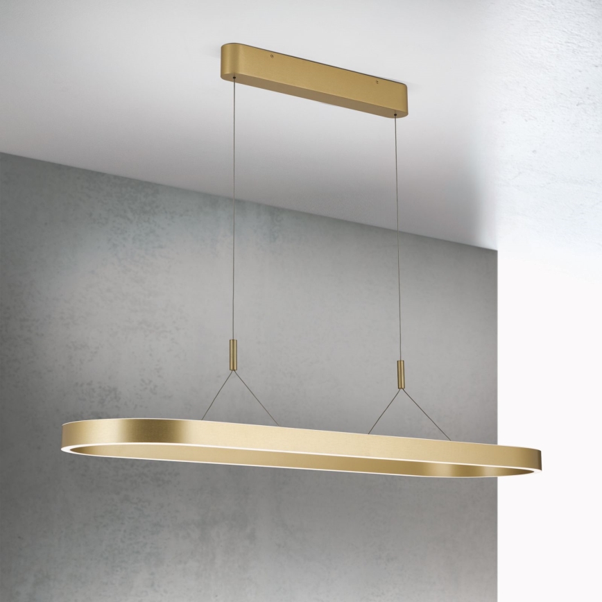 Lampadario LED a cavo CARRARA LED/80W/230V 2700/3000/4000K oro