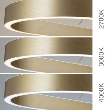 Lampadario LED a cavo CARRARA LED/80W/230V 2700/3000/4000K oro