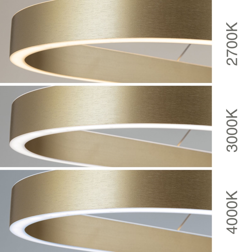 Lampadario LED a cavo CARRARA LED/80W/230V 2700/3000/4000K oro