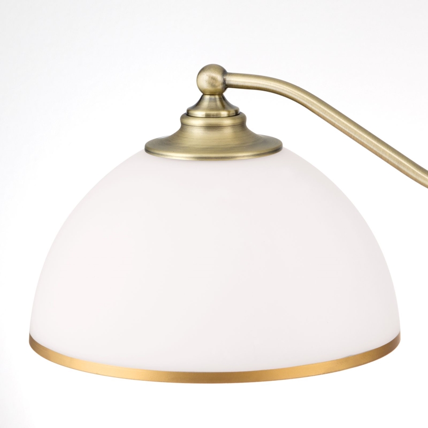 Lampadario a sospensione con catena OLD LAMP 3xE27/40W/230V diametro 65 cm bianco/ottone
