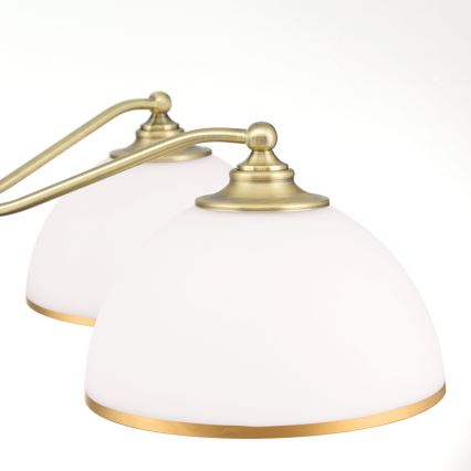 Lampadario a sospensione con catena OLD LAMP 5xE27/40W/230V diametro 75 cm bianco/ottone