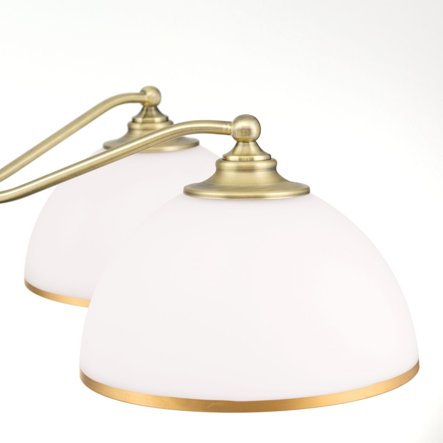 Lampadario a sospensione con catena OLD LAMP 5xE27/40W/230V diametro 75 cm bianco/ottone