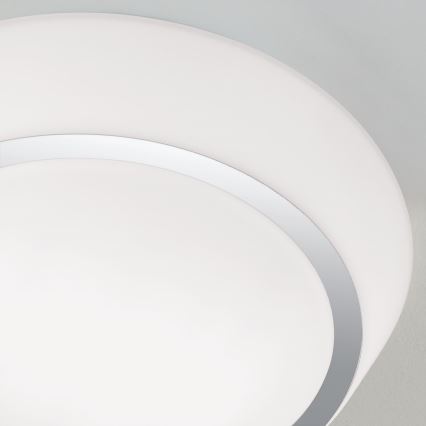 Plafoniera da soffitto per bagno TENA 2xE27/60W/230V Ø 30 cm IP44 bianca