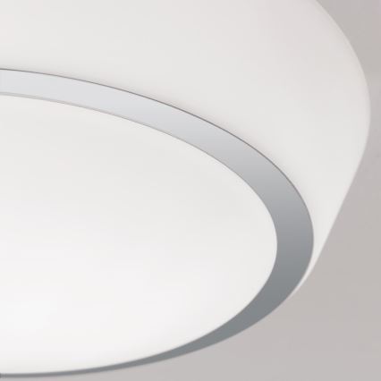 Plafoniera da soffitto per bagno TENA 2xE27/60W/230V Ø 30 cm IP44 bianca