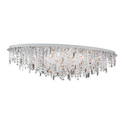 Plafoniera di cristallo CRYSTALRIVER 21xG9/40W/230V cromo lucido