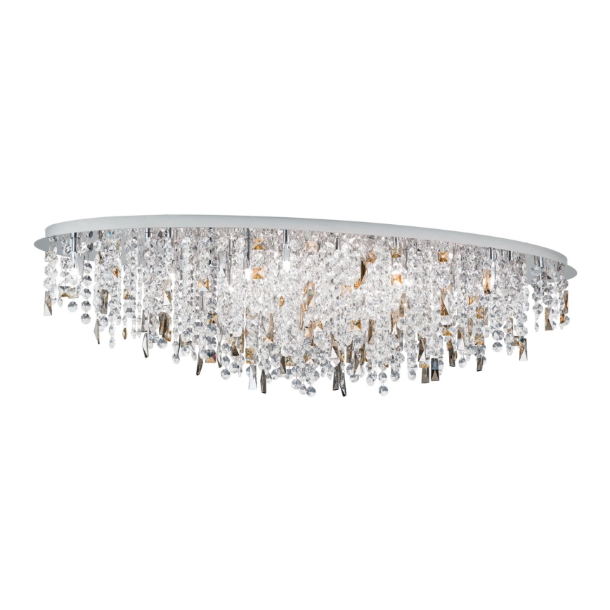 Plafoniera di cristallo CRYSTALRIVER 21xG9/40W/230V cromo lucido