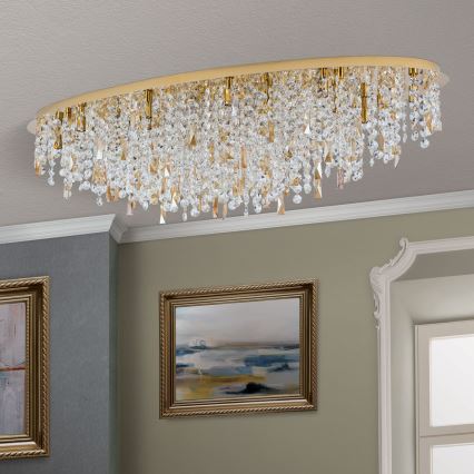 Plafoniera di cristallo CRYSTALRIVER 21xG9/40W/230V oro