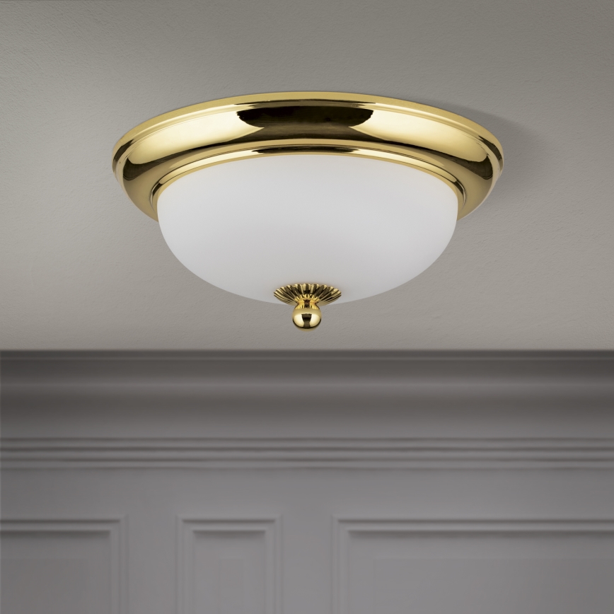 Plafoniera EMPIRA 2xE14/40W/230V Ø 26,5 cm dorata