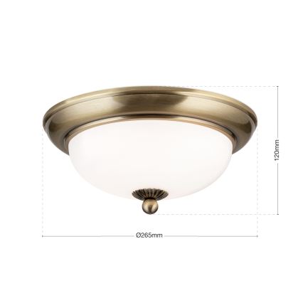 Plafoniera EMPIRA 2xE14/40W/230V, diam. 26,5 cm, bronzo