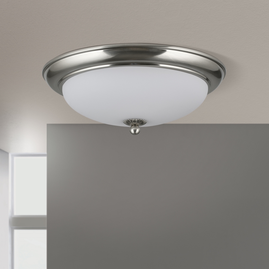 Plafoniera EMPIRA 2xE27/40W/230V Ø 35,5 cm cromo opaco