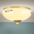 Orion - Plafoniera LANDHAUS 1xE27/60W/230V Ø 21 cm ottone/beige/blu