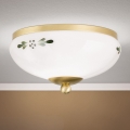 Orion - Plafoniera LANDHAUS 1xE27/60W/230V Ø 21 cm ottone/bianco/verde