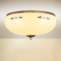 Orion - Plafoniera LANDHAUS 3xE27/60W/230V Ø 35 cm bronzo/beige/blu