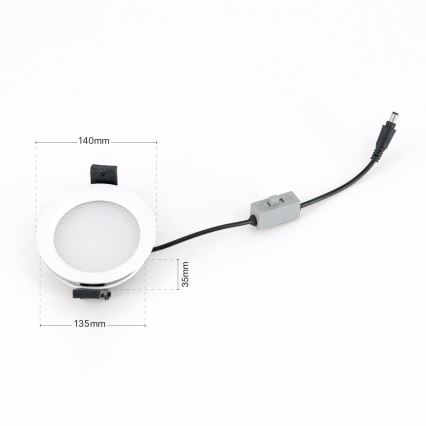 Lampada da incasso dimmerabile per bagno OFFICE LED/15W/230V 3000/4000/6000K Ø 14 cm UGR19 IP44 bianco