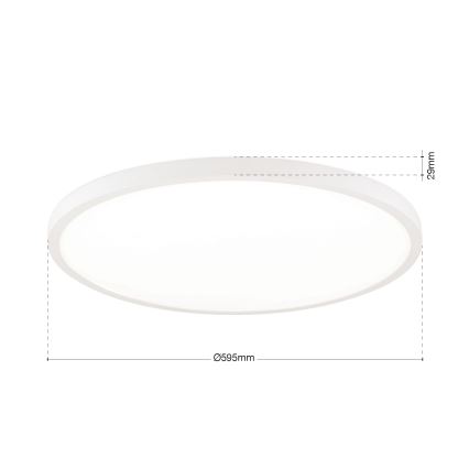 Plafoniera dimmerabile a LED DISC/46W/230V 2700/3000/4000K Ø 60 cm bianca