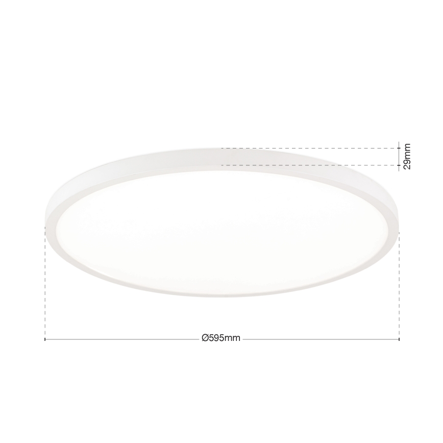Plafoniera dimmerabile a LED DISC/46W/230V 2700/3000/4000K Ø 60 cm bianca