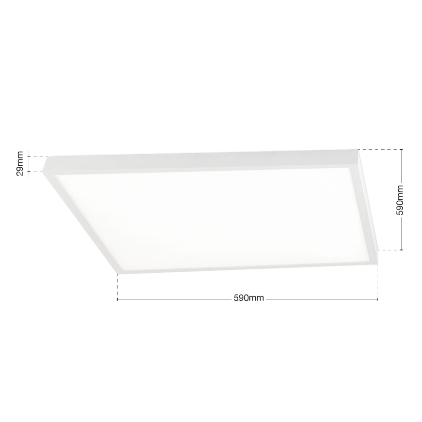LED Plafoniera da soffitto dimmerabile DISC LED/46W/230V 2700/3000/4000K 59x59 cm bianca