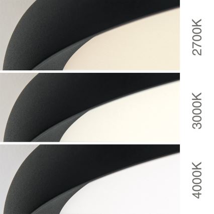 Plafoniera LED da soffitto KANT LED/30W/230V 2700/3000/4000K Ø 40 cm nero