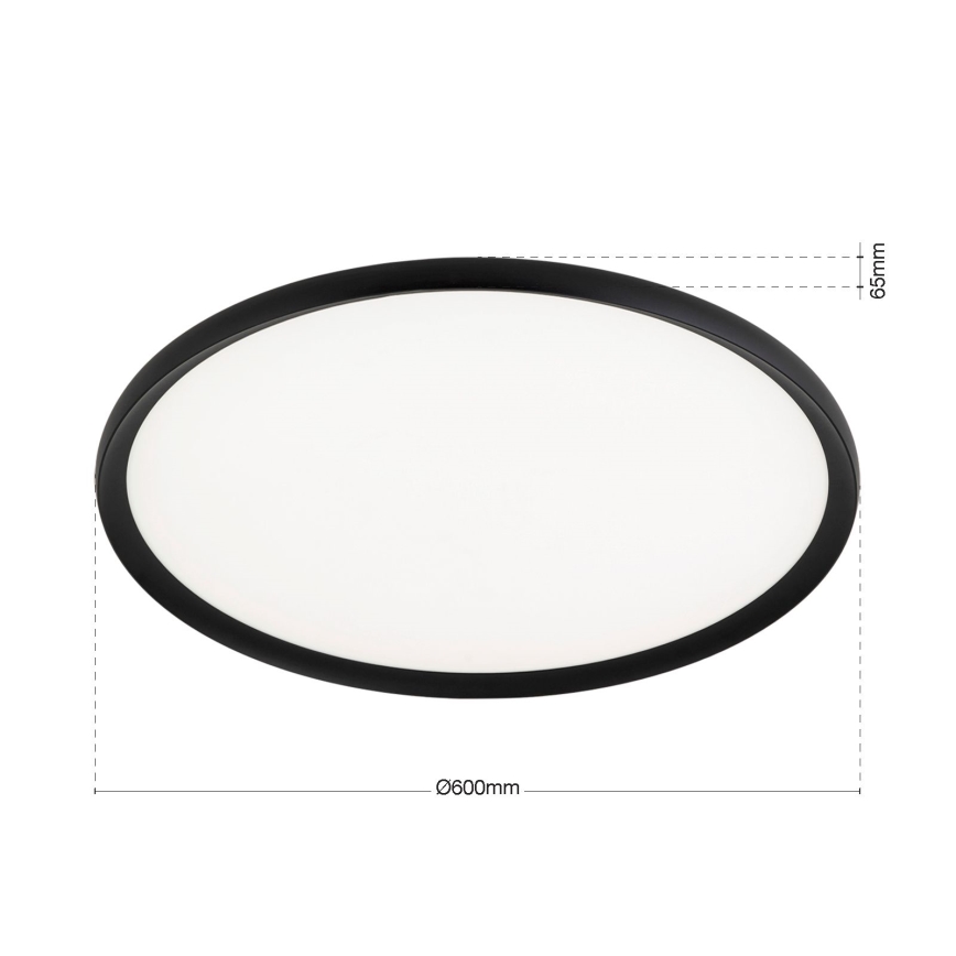 Plafoniera LED KANT LED/50W/230V 2700/3000/4000K Ø 60 cm nero