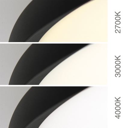 Plafoniera LED KANT 66W 230V 2700/3000/4000K Ø 80 cm nero