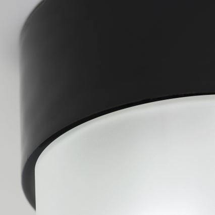 Plafoniera OSTIA 1xE27/40W/230V Ø 9,8 cm nera