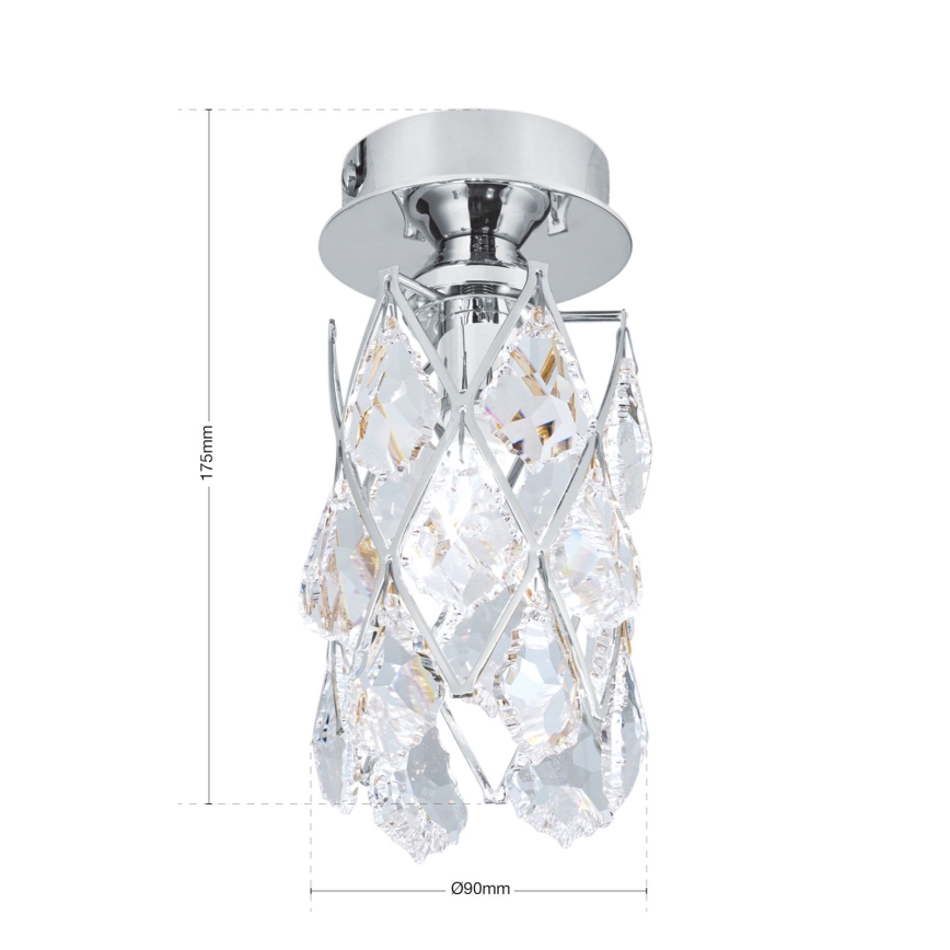 Plafoniera RITA 1xG9/40W/230V, Ø 9 cm, finitura cromo lucido