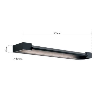 Illuminazione a LED per specchi da bagno MARILYN LED/18W/230V 60 cm IP44 nero