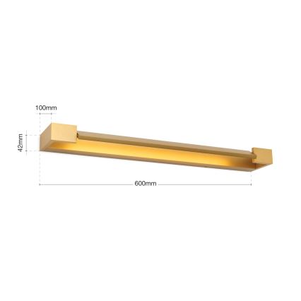 Illuminazione a LED per specchi da bagno MARILYN LED/18W/230V 60 cm IP44 oro
