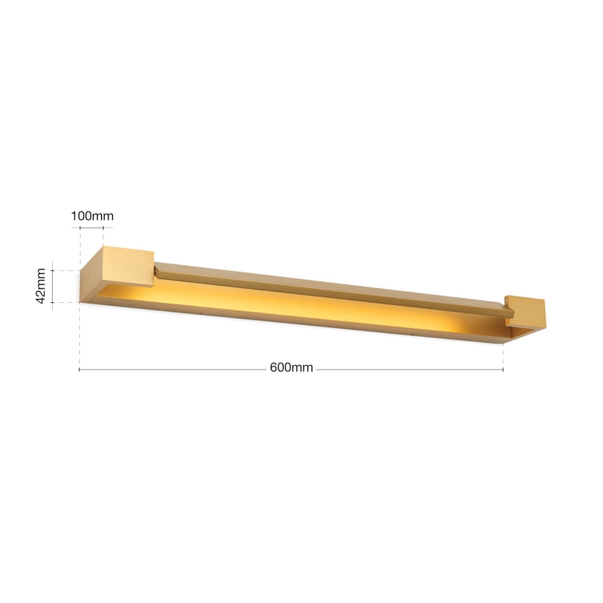 Illuminazione a LED per specchi da bagno MARILYN LED/18W/230V 60 cm IP44 oro