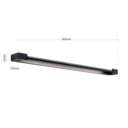 Illuminazione a LED per specchi da bagno MARILYN LED/24W/230V 90 cm IP44 nero
