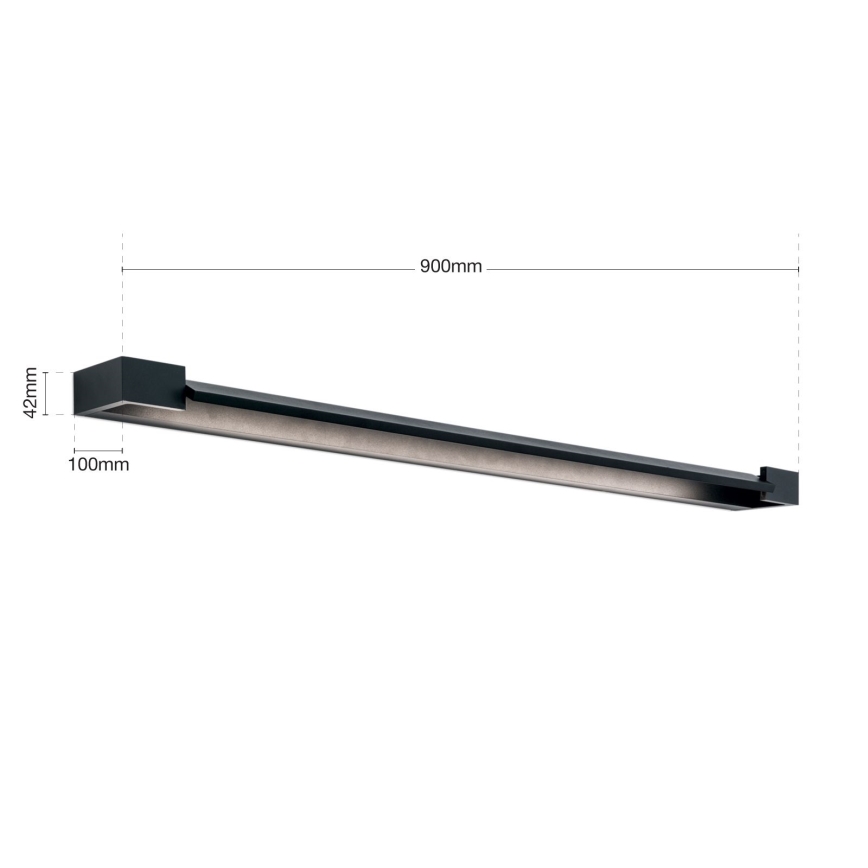 Illuminazione a LED per specchi da bagno MARILYN LED/24W/230V 90 cm IP44 nero