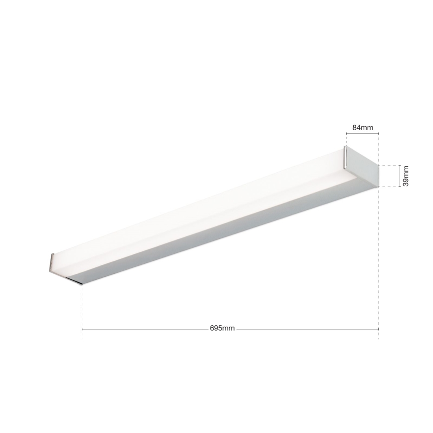 Illuminazione a LED per specchi MARILYN LED/17W/230V 69,5 cm cromo lucido