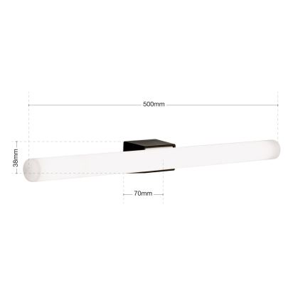 Applique a LED VISAGIST 1xS14d/8W/230V nero