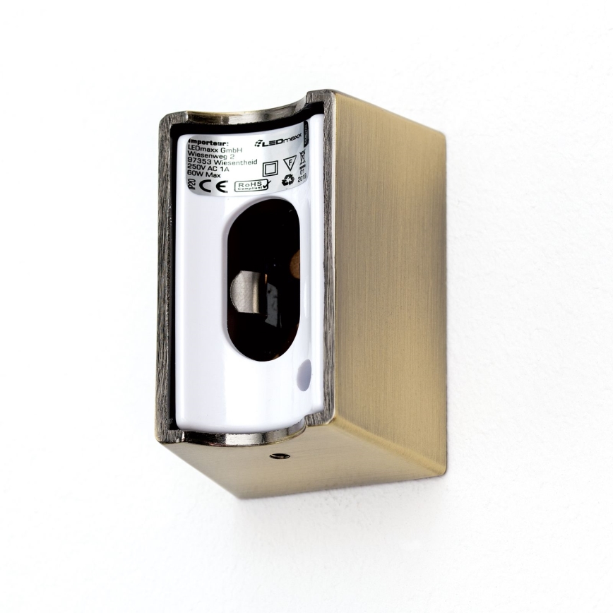 Applique a LED VISAGIST 1xS14d/8W/230V ottone