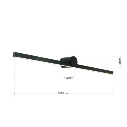 Illuminazione a LED per specchi da bagno BEAUTY LED/24W/230V 101 cm IP54 nero