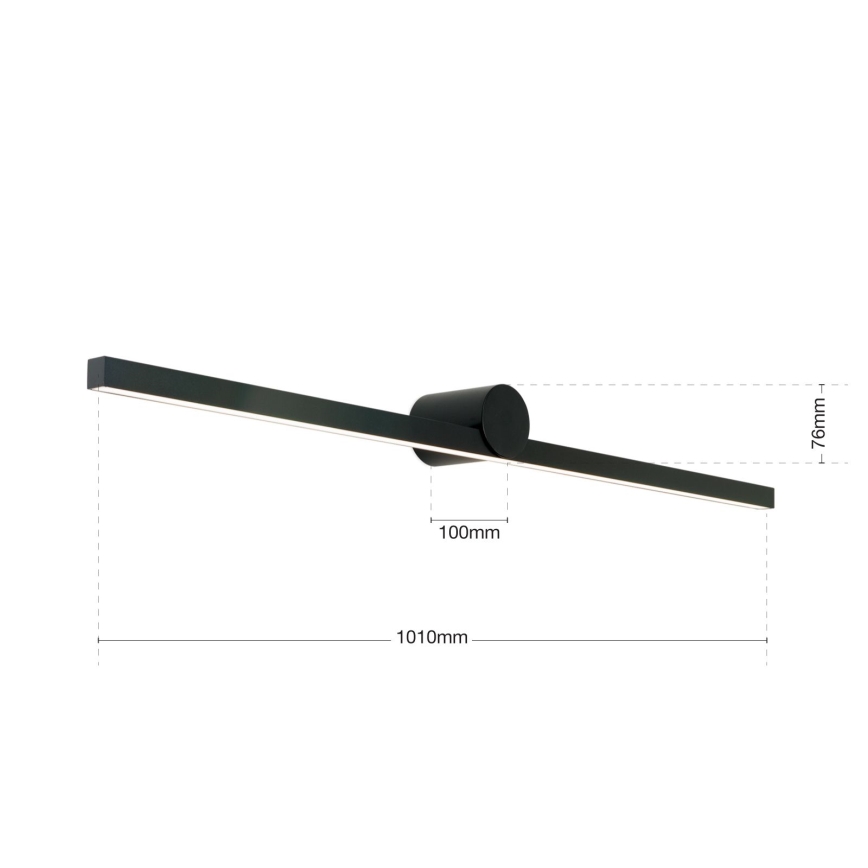 Illuminazione a LED per specchi da bagno BEAUTY LED/24W/230V 101 cm IP54 nero