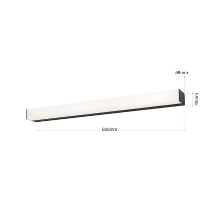 Illuminazione a LED per specchi da bagno HORIZON LED/12W/230V 3000/4000K 60 cm IP44 nero