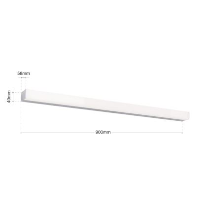 Illuminazione a LED per specchi da bagno HORIZON LED/18W/230V 3000/4000K 90 cm IP44 argento
