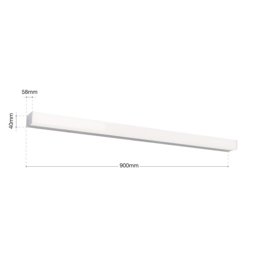 Illuminazione a LED per specchi da bagno HORIZON LED/18W/230V 3000/4000K 90 cm IP44 argento