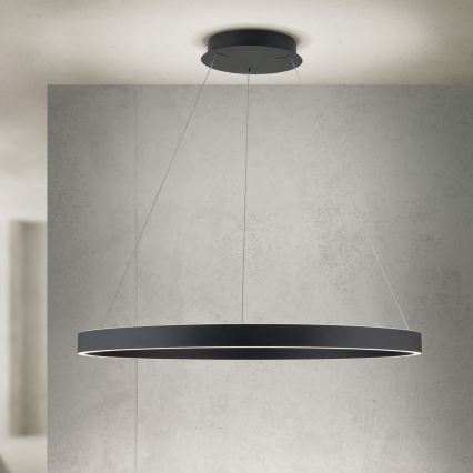Lampada a sospensione LED dimmerabile su cavo KOLK LED/80W/230V 2700/3000/4000K Ø 80 cm nero