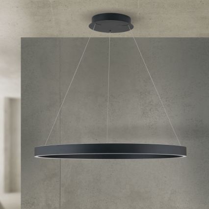 Lampada a sospensione LED dimmerabile su cavo KOLK LED/80W/230V 2700/3000/4000K Ø 80 cm nero