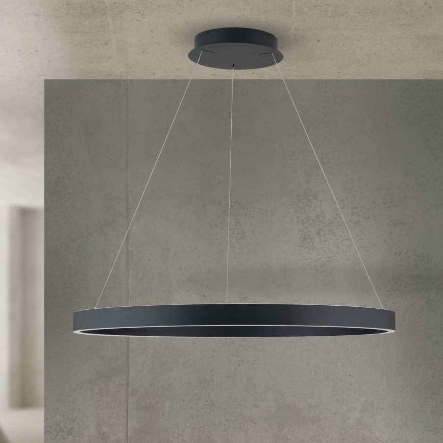 Lampada a sospensione LED dimmerabile su cavo KOLK LED/80W/230V 2700/3000/4000K Ø 80 cm nero