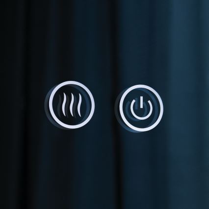 Specchio riscaldato a parete per bagno con retroilluminazione LED FOCUS LED/30W/230V 3000/4200/6000K diam. 100 cm IP44