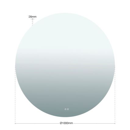 Specchio riscaldato a parete per bagno con retroilluminazione LED FOCUS LED/30W/230V 3000/4200/6000K diam. 100 cm IP44