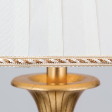 Lampada con piedistallo FONSA 1xE27/60W/230V bianco/oro