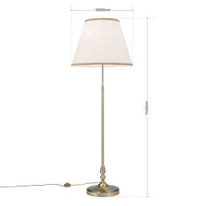 Lampada con piedistallo TONIA 2xE27/60W/230V 154 cm bianco/bronzo