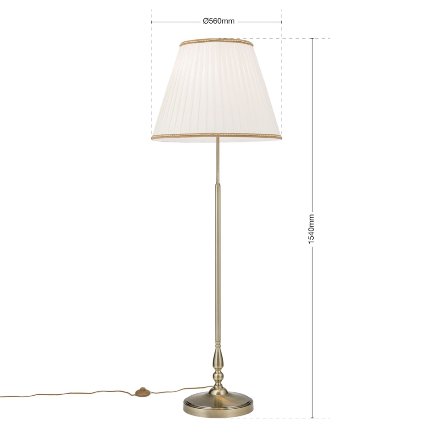 Lampada con piedistallo TONIA 2xE27/60W/230V 154 cm bianco/bronzo